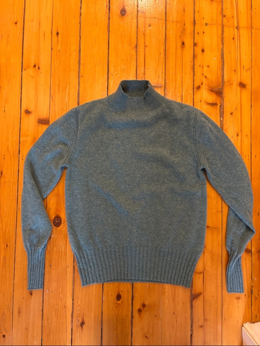 J. Crew Cashmere Teal Mock Neck Sweater